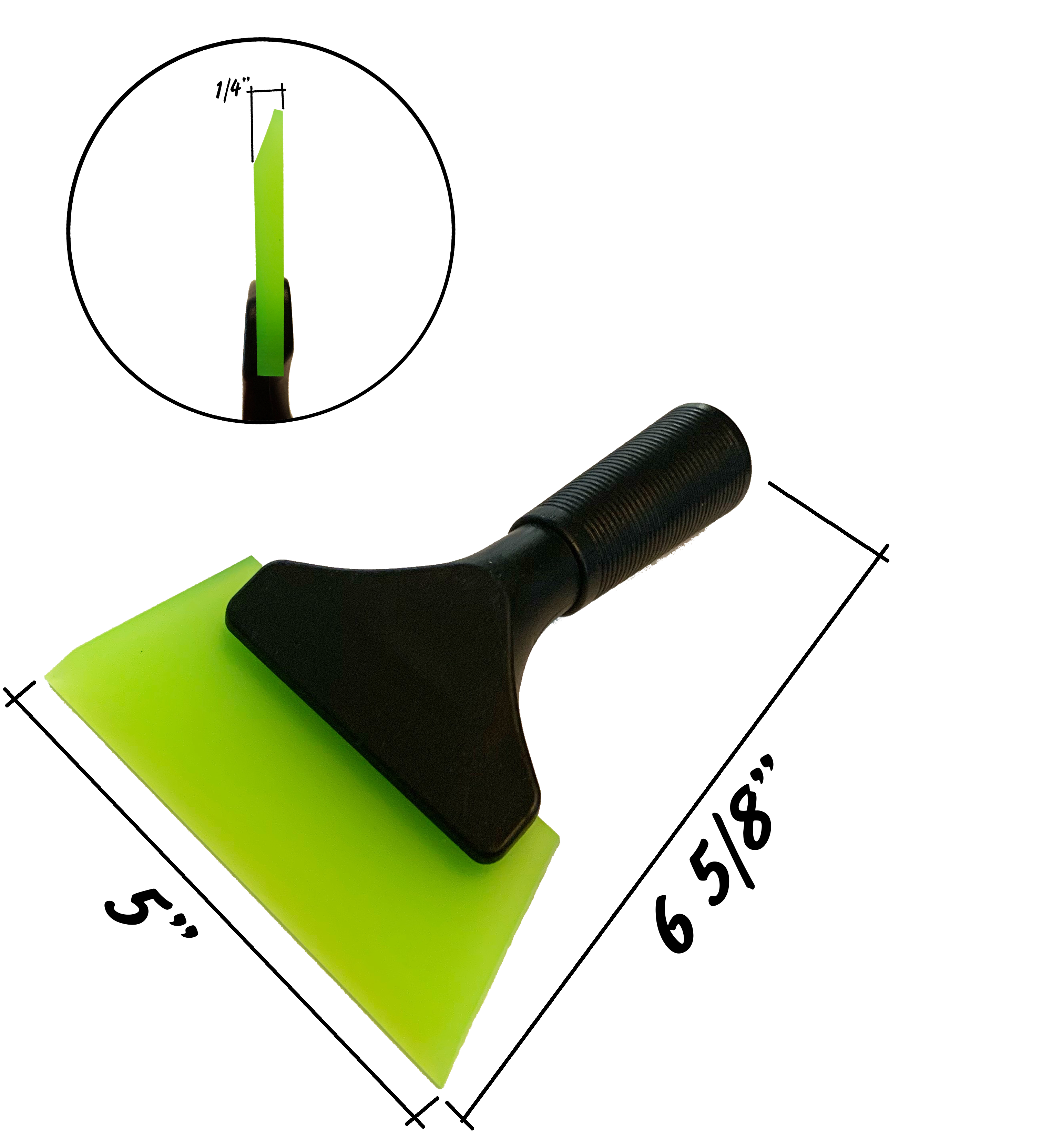 Green Squeegee with Plastic Handle
