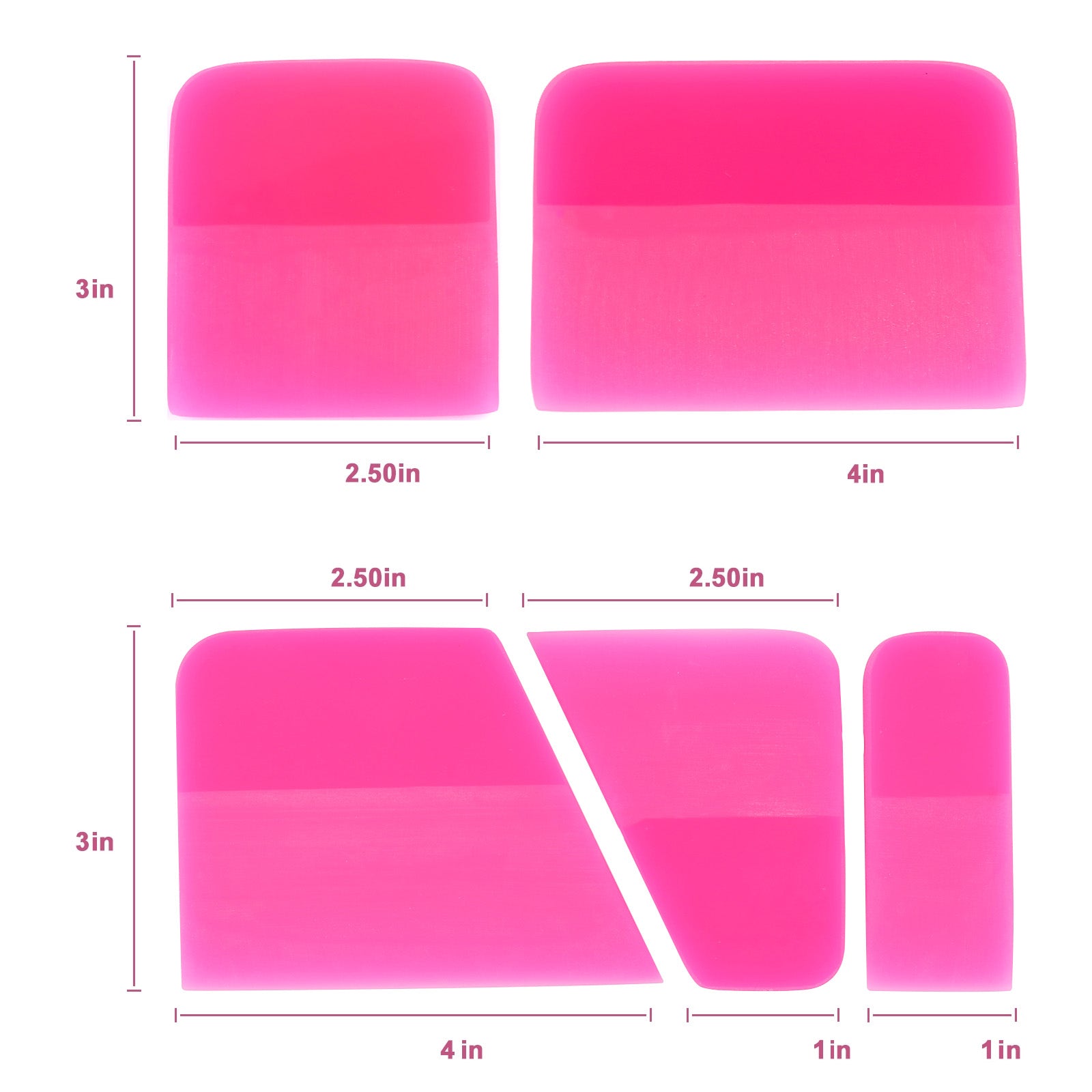 Pink PPF Squeegee,PPF Blackout Squeegee,Rubber Car Squeegee
